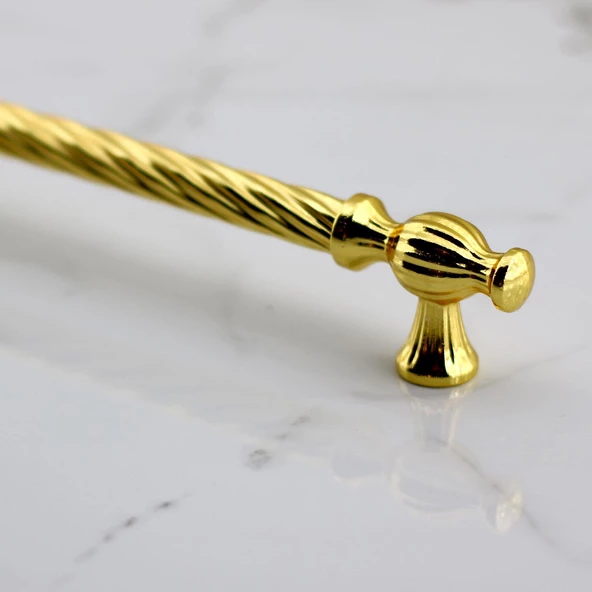 Burma Altın Metal Kulp 192 mm -19.2 cm Mobilya Çekmece Mutfak Dolabı Dolap Kulpları Kulbu Kulpu Gold - 6
