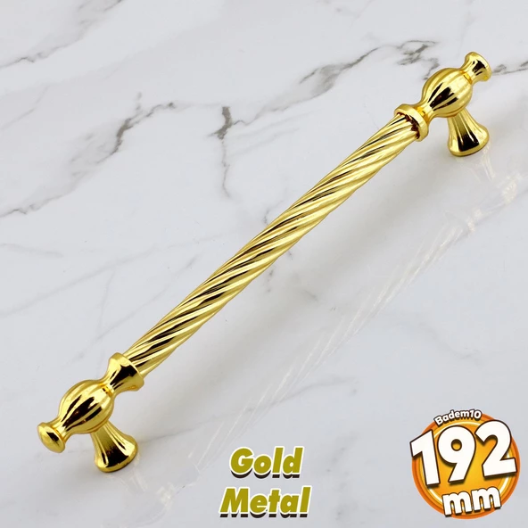 Burma Altın Metal Kulp 192 mm -19.2 cm Mobilya Çekmece Mutfak Dolabı Dolap Kulpları Kulbu Kulpu Gold