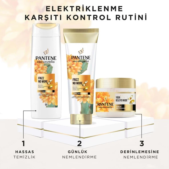 Pantene PRO-V MIRACLES Frizz No More Elektriklenme Karşıtı Şampuan  Kuru ve Kıvırcık Saçlar İçin 325ML - 6