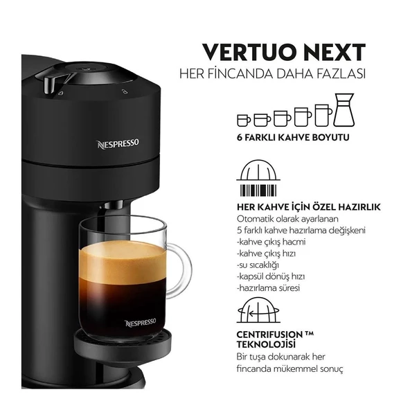 Nespresso Vertuo Next Kapsül Kahve Makinesi Siyah - 2