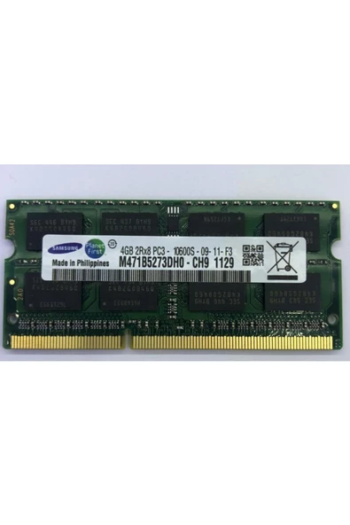 Samsung   M471b5273dh0-ch9 4 Gb 2rx8 Pc3-10600s-09-11-f3 1333 Mhz 1.5 V Notebook Ram - 1