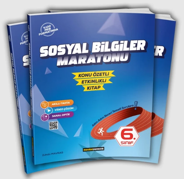 Maraton Yayıncılık 6.Sınıf Sosyal Bilgiler Maratonu Konu Özetli Ekinlikli Kitap