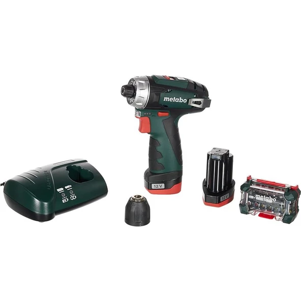 Metabo Powemaxx BS + BİTBOX Çift Akülü Matkap Seti