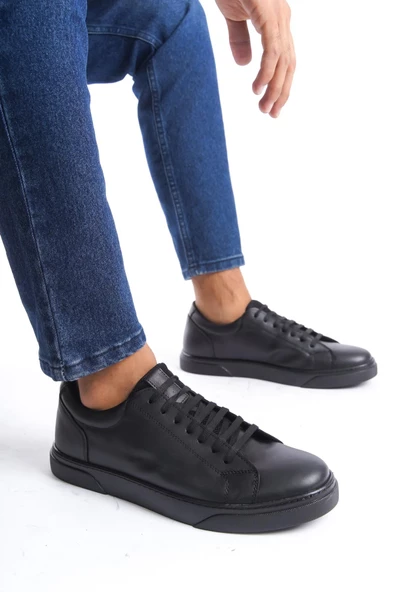 Erkek Bağcıklı Hakiki Deri Casual Sneaker Rahat Taban Günlük Güvenlik Ayakkabısı