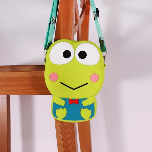 Ogi Mogi Toys Silikon Yeşil Kurbağa Omuz Çantası - 5