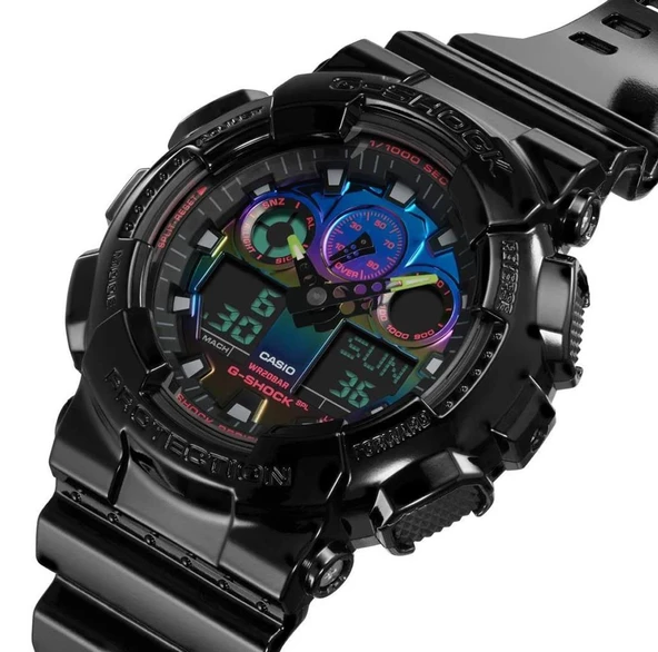 Casio G-Shock GA-100RGB-1ADR Erkek Kol Saati - Resim 2