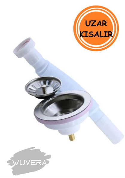WUVERA Çöpmak Lavabo Sifonu Geniş Ağızlı Lavabo Gider Borusu - 2