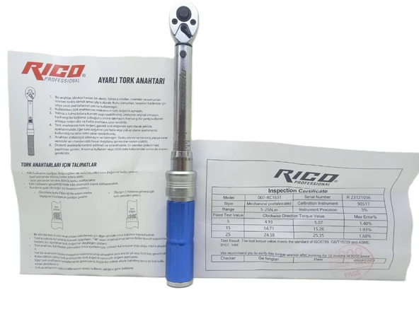Rico 007-Rc1631 1/4 Cırcırlı Tork Kol - 5