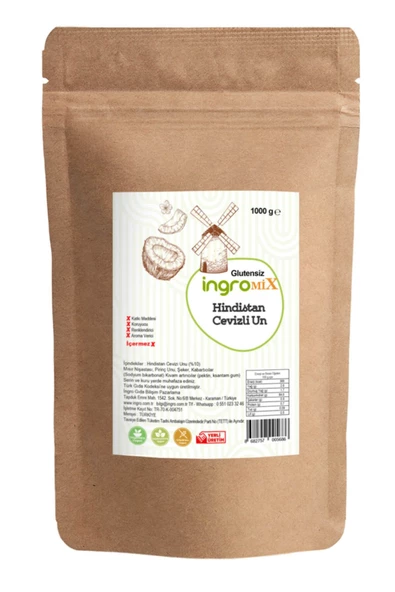 Mix Glutensiz Un (hindistancevizli) 1000 G