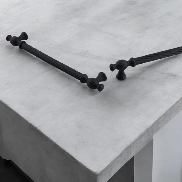 Burma Siyah Metal Kulp 160 mm - 16 cm Mobilya Çekmece Mutfak Dolabı Dolap Kulpları Kulbu Kulpu Siyah - Resim 5