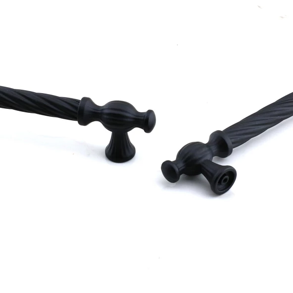Burma Siyah Metal Kulp 160 mm - 16 cm Mobilya Çekmece Mutfak Dolabı Dolap Kulpları Kulbu Kulpu Siyah - Resim 7