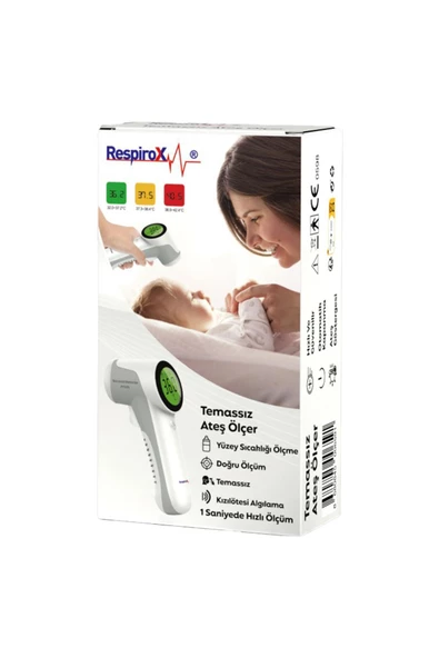 RESPİROX JM-01801 Temassız Ateş Ölçer - 3