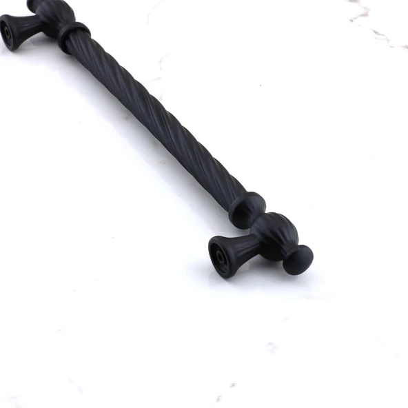 Burma Siyah Metal Kulp 224 mm - 22.4 cm Mobilya Çekmece Mutfak Dolabı Dolap Kulpları Kulbu Kulpu - 8