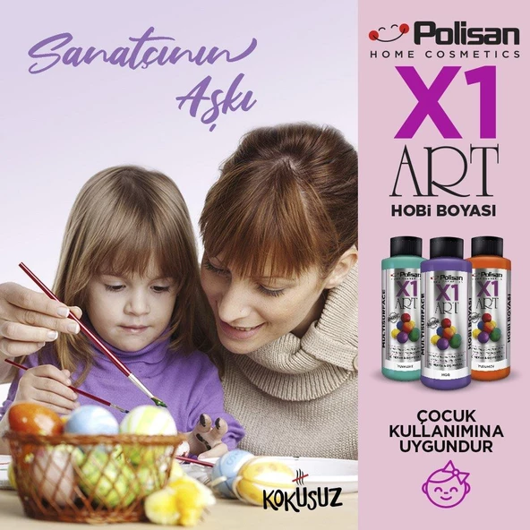 POLİSAN X1 HOBİ BOYASI 0084 TARÇIN 120 ML - 3