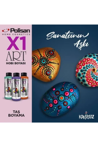 Polisan X1art Multisurface Hobi Boyası 120ml Mercan