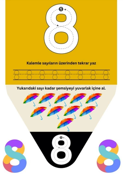 Sevimli Alfabe-Sayılar YAZ-SİL Kitabı - Resim 6