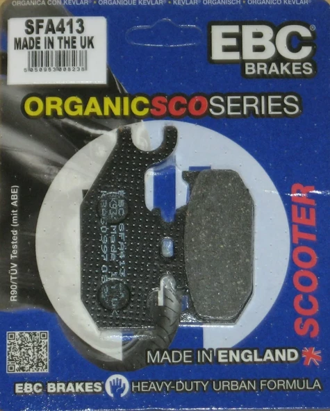 Ebc Sfa413 2007-2021 Suzuki Burgman UH 150 Uyumlu Arka Fren Balatası Organik Balata ürün görseli 1