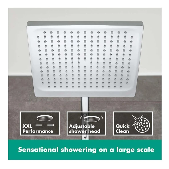 hansgrohe Crometta E Duş kolonu 240 1 jet, banyo termostatı ile 27298000 - 5