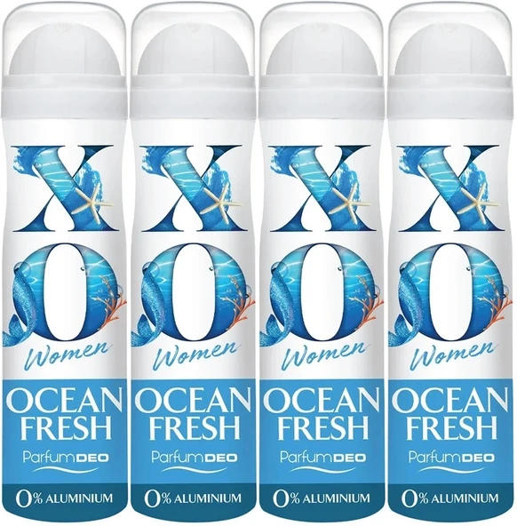 XO Deodorant 150ML Women-Kadın Ocean Fresh (4 Lü Set)