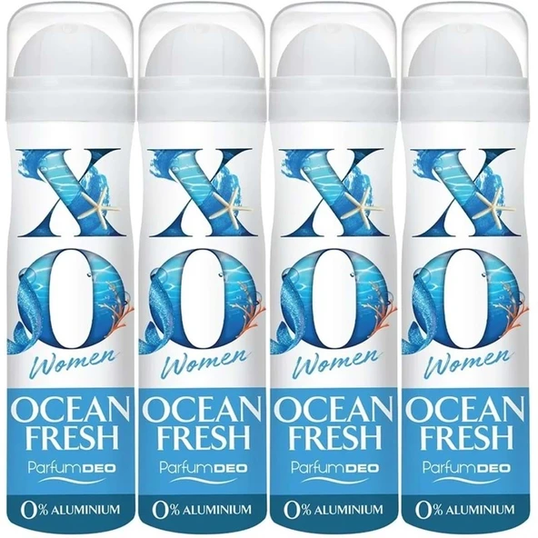 XO Deodorant 150ML Women-Kadın Ocean Fresh (4 Lü Set) ürün görseli 1