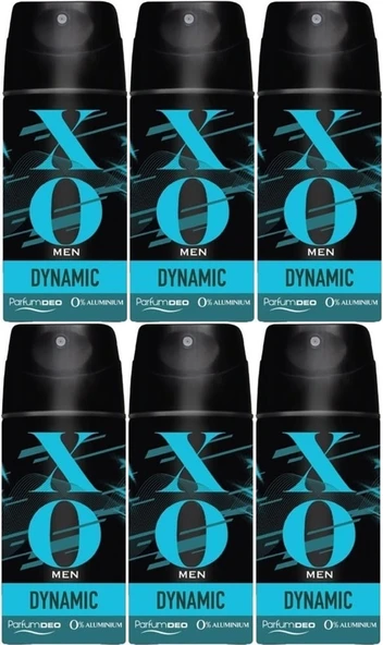 XO Deodorant 150ML Men-Erkek Dynamıc (6 Lı Set)