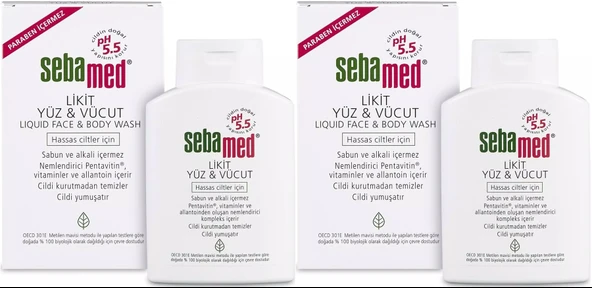 Sebamed Yüz ve Vücut Temizleyici Likit 200ML (2 Li Set)