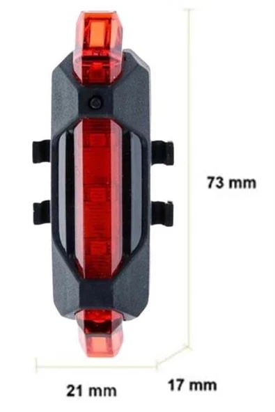 Petinka Bisiklet Parlak Led Lamba Usb Şarj Su Geçirmez Güvenlik Uyarı Arka Işığı - 6