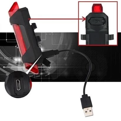 Petinka Bisiklet Parlak Led Lamba Usb Şarj Su Geçirmez Güvenlik Uyarı Arka Işığı - 10