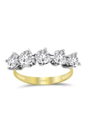 Cigold 14 Ayar Beştaş Yüzük OA-17K1YZK0275025115 - 2