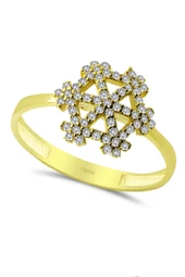 Cigold 14 Ayar Taşlı Yüzük OA-17K1YZK0185015141 - 2