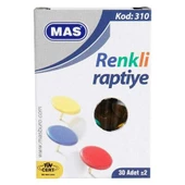 Mas Pvc Kaplı Karışık Renkli Raptiye ( 30 Adet ) - 1