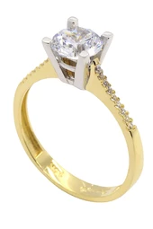 Cigold 14 Ayar Altın Tektaş Yüzük OA-16K2YZK0237015933 - 1