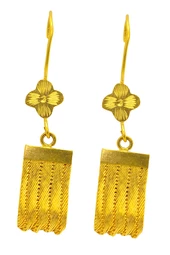 Cigold Taşsız Küpe 22 Ayar Altın 8,66 Gr OA-6400 - 1