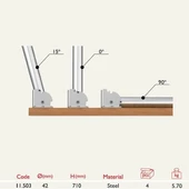 Gürçay Katlanabilir Metal Kamp Masa Ayağı (4'lü) - 3