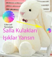LED IŞIKLI, Uyku Arkadaşı Uzun Kulak Bunny Peluş Tavşan 65cm - 6