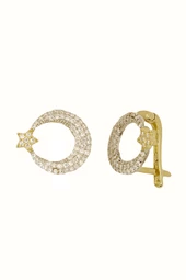 Cigold Taşlı Küpe 14 Ayar Altın 2.61 Gr OA-K101027041 - 1