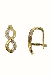 Cigold Taşlı Küpe 14 Ayar Altın 2.72 Gr OA-K101027044 - 1