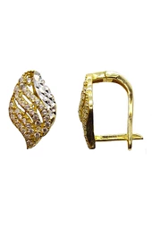 Cigold Taşlı Küpe 14 Ayar Altın 2.53 Gr OA-K101027099 - 1
