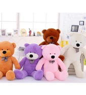 Papyonlu 95 cm  Sevimli Peluş Şaşkın Ayı - Sevgiliye En Özel HEDİYE - 9