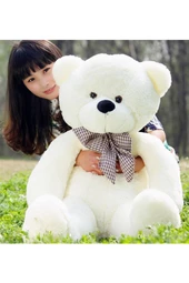 Papyonlu 95 cm  Sevimli Peluş Şaşkın Ayı - Sevgiliye En Özel HEDİYE - 6