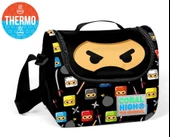 Coral High Sİyah Ninja Desenli Termoslu Beslenme Çantası - Erkek Çocuk - 1