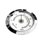 Analog Higrometre Nem Ölçer Humidor Puro Kutusu İçin Metal Çerçeve Beyaz 50mm - 2