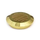 Humidor Puro Kutusu Nemlendirici Haznesi Yuvarlak Metal Sarı 37mm - 5