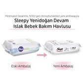 Sleepy Yenidoğan Devam Islak Bebek Bakım Havlusu 24x50 (1200 Yaprak) - 7