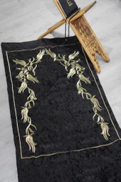 Çeyiz Diyarı Tacmahal Lale Desen Nakışlı Seccade - 11
