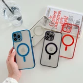 İphone 12 Magsafe Uyumlu Parlak Lazer Telefon Kılıfı - 8