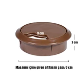 Masa Üstü Kablo Kanalı Deliği Kapağı 6 cm (RENK SEÇİNİZ) - 10