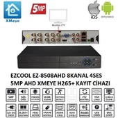 EZCOOL EZ-8508AHD 8 KANAL 5 MP 1HDD XMEYE KAYIT CİHAZI - 1