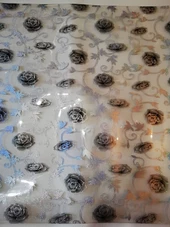 ŞEFFAF MASA ÖRTÜSÜ  1,7 mm Kalın DESENLİ  Pvc Kaymaz Masa Örtüsü Koruyucu - 2