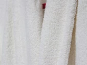 Plain Şal Yaka Büyük Beden Tek Banyo Bornozu Krem thumbnail 5